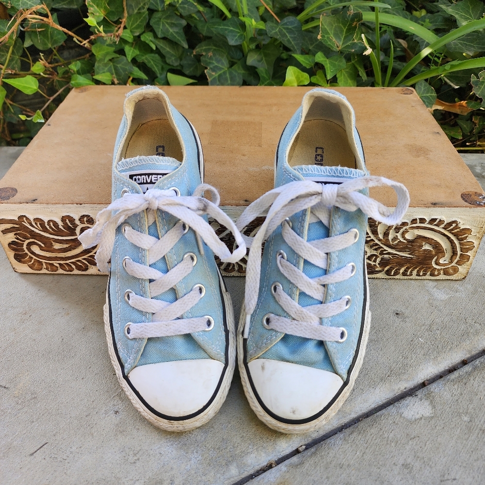 Light Blue Converse - Picture 2 of 8